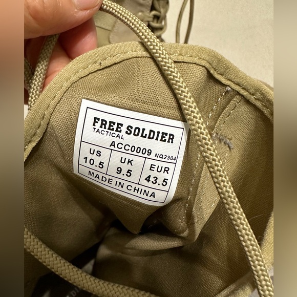 🖤Free Soldier Tactical lightweight combat boots with breathable Size 10.5 - Picture 10 of 10